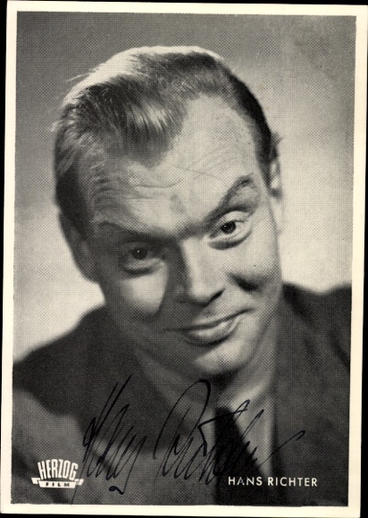 Ak Schauspieler Hans Richter, Portrait, Autogramm