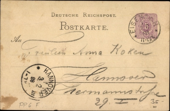 Postwaardestuk voorloper Litho Lutherstadt Eisenach in Thüringen, Wartburg, Ritterhof