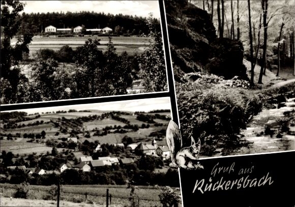 Postcard Rückersbach Johannesberg in the Spessart, Gasthaus Zur Rückersbacher Schlucht