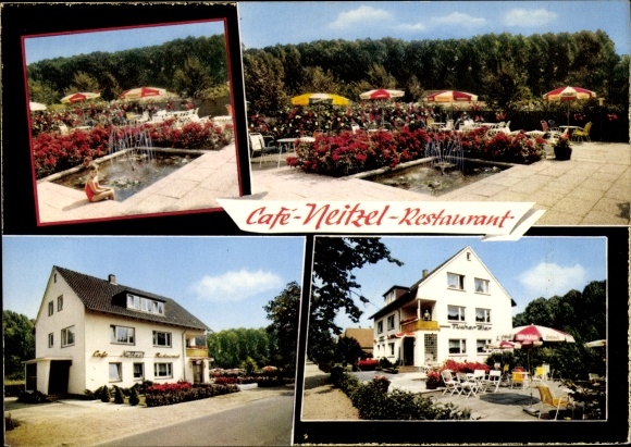 Ak Ahrensbök in Ostholstein, Cafe Neitzel Restaurant, Außenansicht