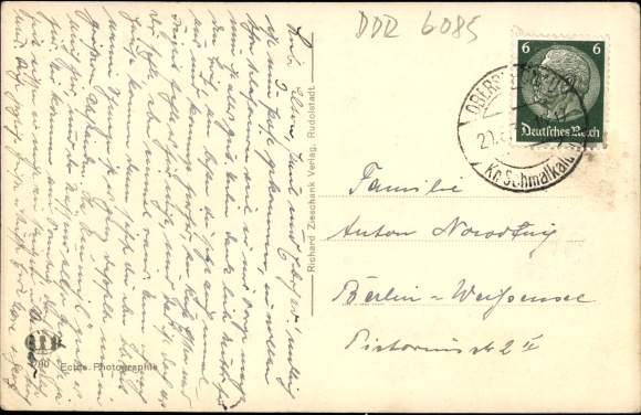 Postcard Oberschönau Steinbach Hallenberg in the Thuringian Forest, Hermannsberg, Ruppberg