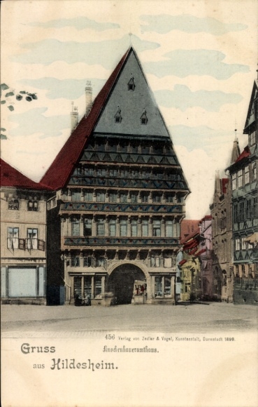 Postcard Hildesheim in Lower Saxony, Historic Building, Greetings from the publisher Zedler & Vogel
