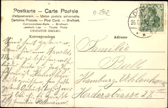 Postcard Dömitz on the Elbe Mecklenburg, Bahnhofchaussee