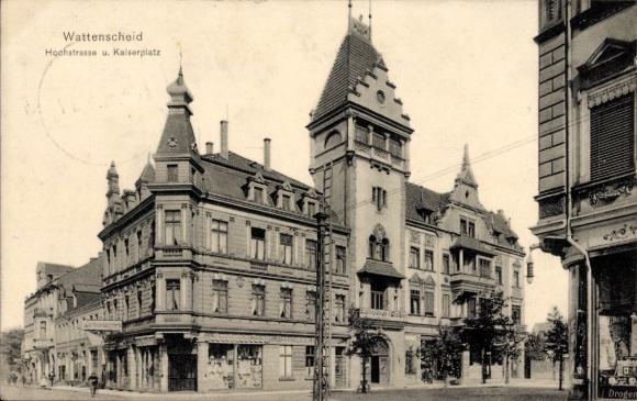 Ak Wattenscheid Bochum Ruhrgebiet, Hochstraße, Kaiserplatz