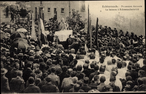 PC Echternach Luxemburg, Procession dansante, le sermon à Echternachbrück