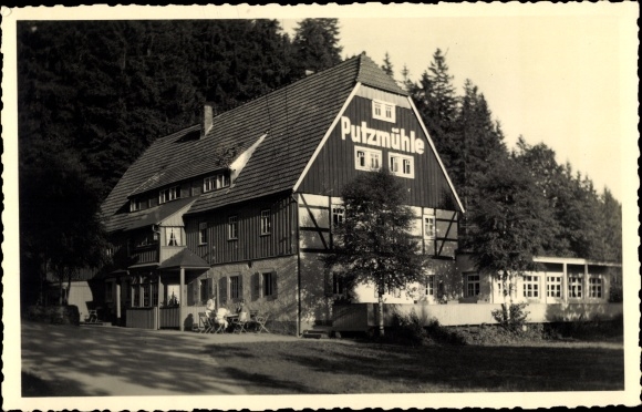 Photo Postcard Oberpöbel Dippoldiswalde Sachsen, Inn Putzmühle