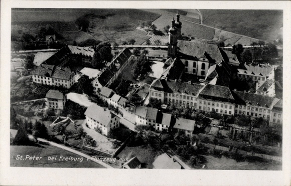 Postcard St. Peter im Schwarzwald, aerial photograph