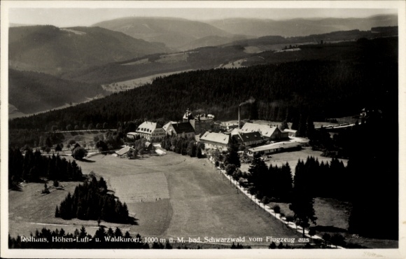 Ak Rothaus Grafenhausen im Schwarzwald, Fliegeraufnahme