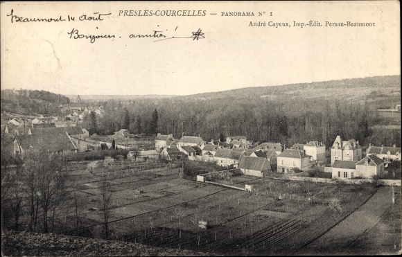 Ak Presles Courcelles Val-d´Oise, Panorama
