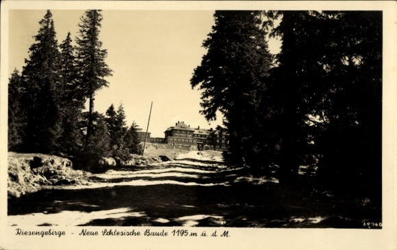 Postcard Szklarska Poręba Schreiberhau Silesia, New Silesian Baude, Schronisko Na Hali Szrenickiej