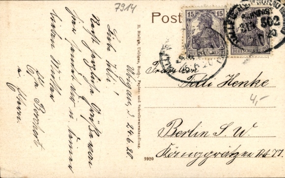 Postcard Dresden Übigau, youth home