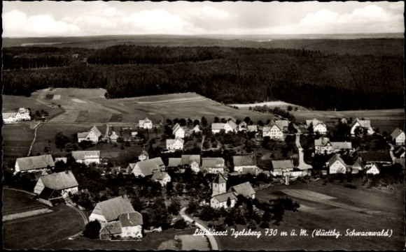 Ak Igelsberg Freudenstadt im Schwarzwald, Fliegeraufnahme