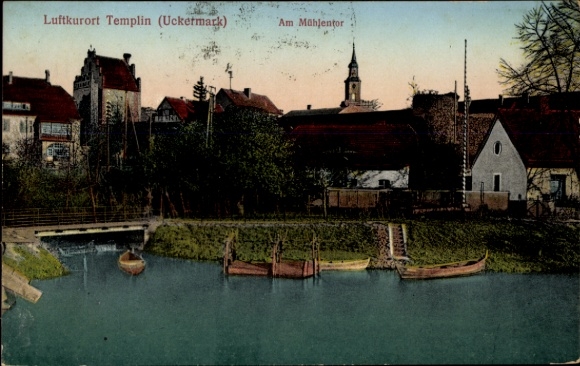 Postcard Templin in the Uckermark, Am Mühlentor