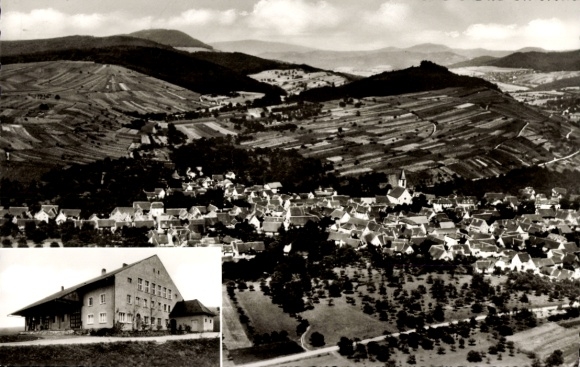 Postcard Ehrenstetten Ehrenkirchen im Breisgau, aerial photograph, winery