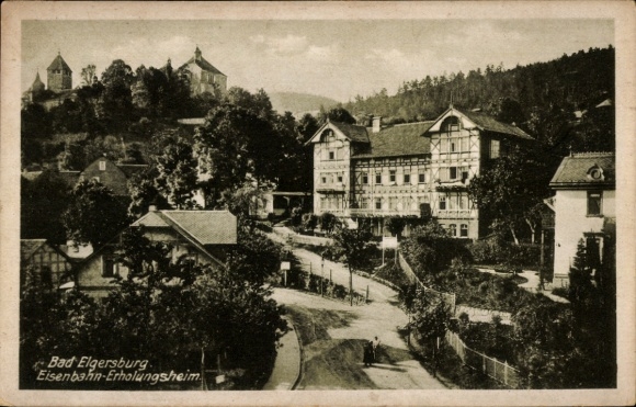 PC Elgersburg in Thuringia, Carl Eduard Warte, front shows railway rest home, building