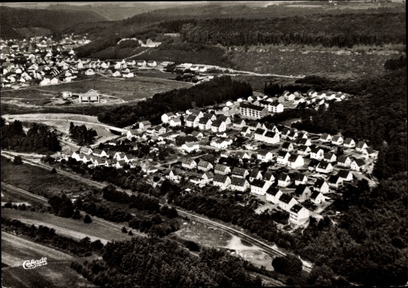 Postcard Rodalben in der Pfalz, total view of the village, aerial photograph