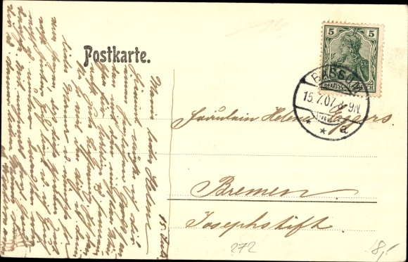 Postcard Bassum in Lower Saxony, collegiate church with surroundings