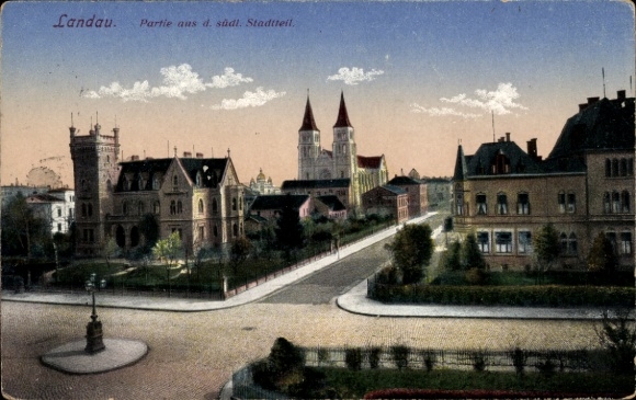 PC Landau in the Palatinate, southern town, church