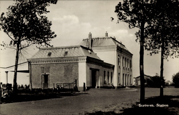 Ansichtkaart Staveren Stavoren Fryslân Nederland, treinstation