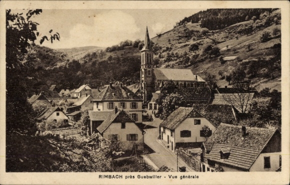 Postcard Rimbach in the Odenwald, general view