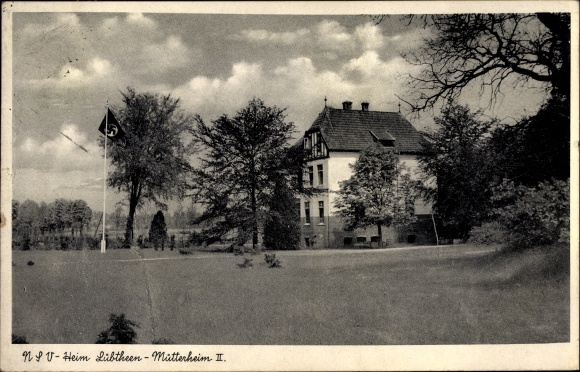 Postcard Lübtheen in Mecklenburg, NSV home for mothers II