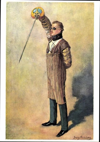10 old Postcard men in uniform and suits, various views