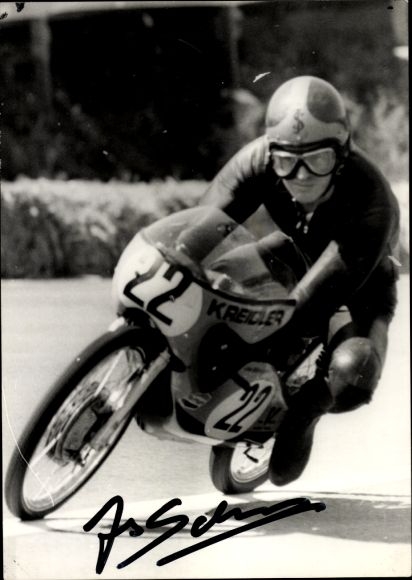Foto Motorrennsport, Motorradrennfahrer Jos Schurgers, Autogramm