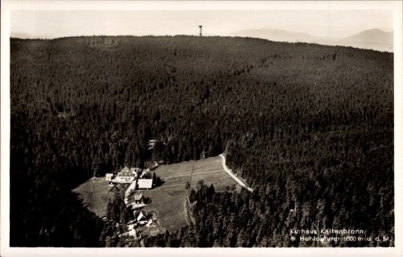 Ak Kaltenbronn Gernsbach im Murgtal Schwarzwald, Luftaufnahme Kurhaus  Waldlandschaft, Hohlouburg
