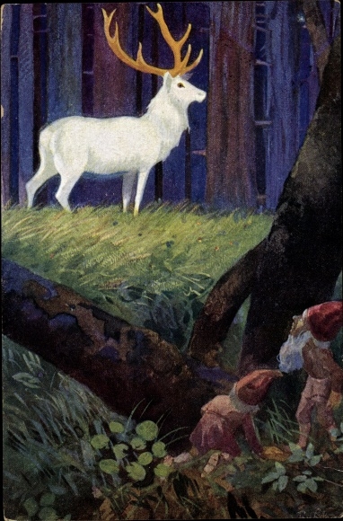 Künstler Ak Müller, P. L., Waldkönig, Hirsch