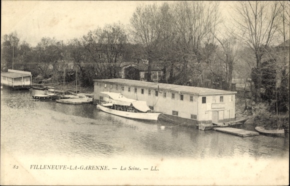 Postcard Villeneuve La Garenne Hauts de Seine, The Seine