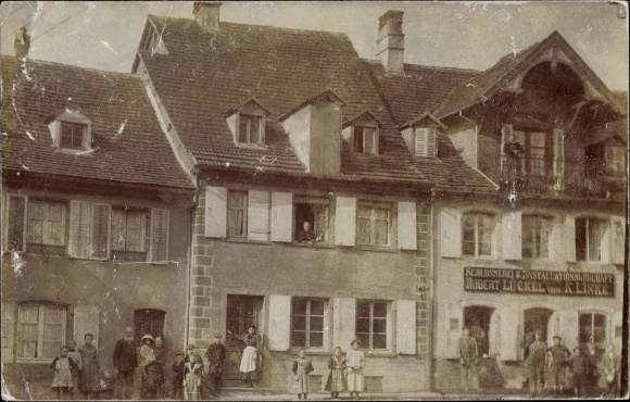Photo Postcard Hamburg Eimsbüttel Niendorf, locksmith and installation company Robert Lückel &amp; K. Linke