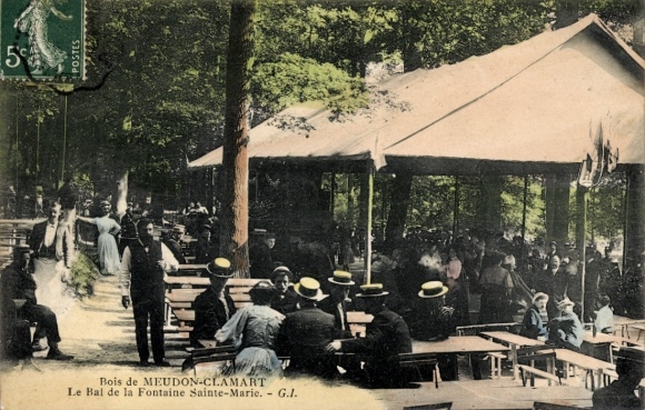 Postcard Meudon Clamart Hauts de Seine, Bal de la Fontaine Sainte Marie