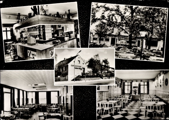 Postcard Berlin Neukölln Britz, restaurant "Zum Gletscher"