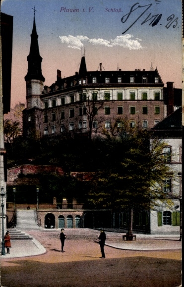 Postcard Plauen in Vogtland, Castle