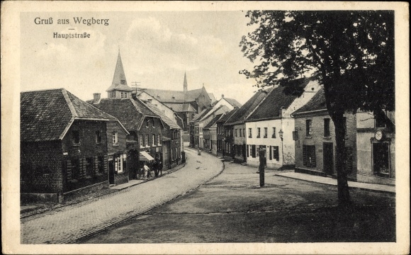 Postcard Wegberg district of Heinsberg, main street
