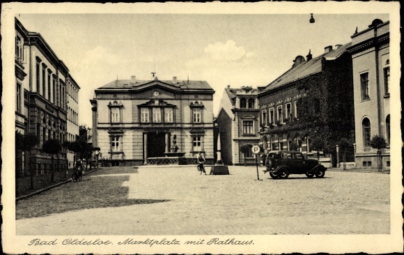 Postcard Bad Oldesloe in Schleswig Holstein, market square, town hall