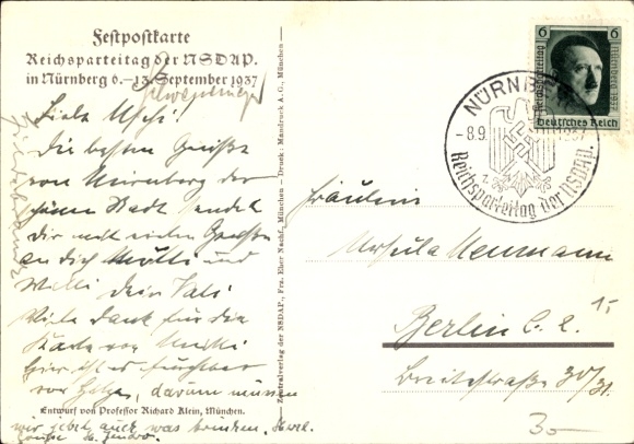 KP artystyczna Klein, Richard, Zlot Partii Nazistowskiej w Norymberdze 1937
