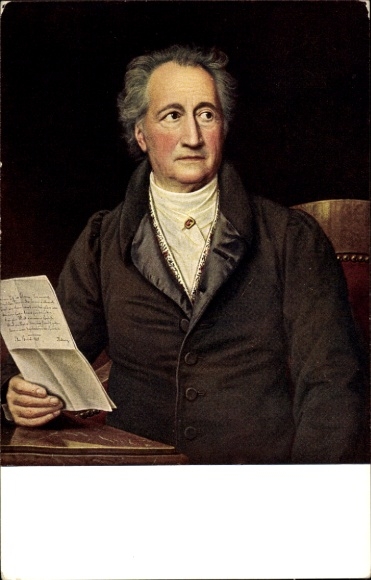 Artist Postcard Stieler, JK, poet and writer Johann Wolfgang von Goethe, portrait