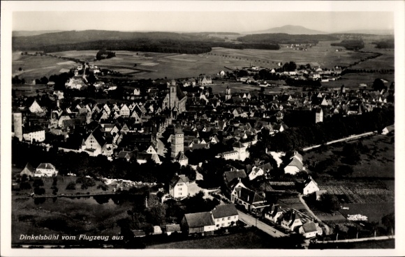 Ak Dinkelsbühl in Mittelfranken, Fliegeraufnahme