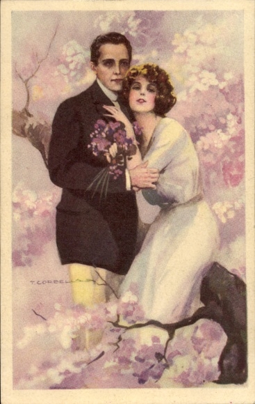 Artist Postcard Corbella, T., Lovers, 543 - 4