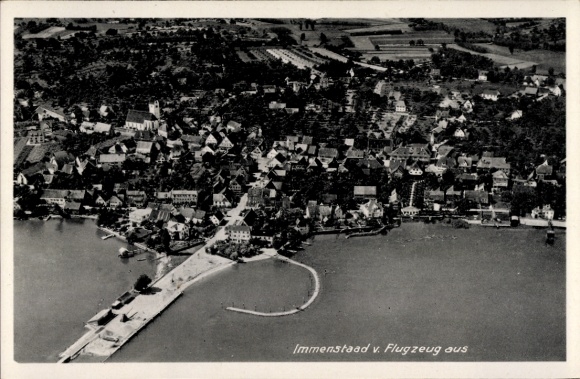 Ak Immenstaad am Bodensee, Fliegeraufnahme