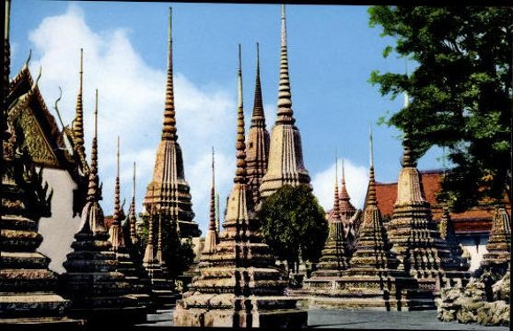 10 alte Ak Thailand, diverse Ansichten