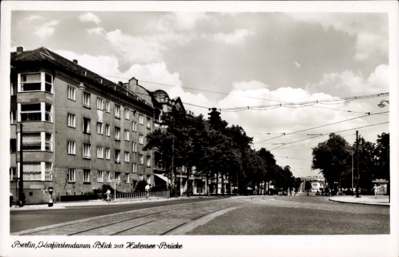 Ak Berlin Wilmersdorf, Kurfürstendamm, Blick zur Halenseebrücke