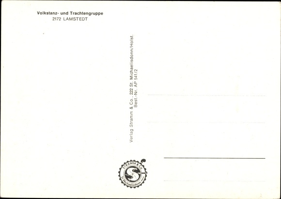Postcard Lamstedt in Lower Saxony, folk dance and traditional costume group