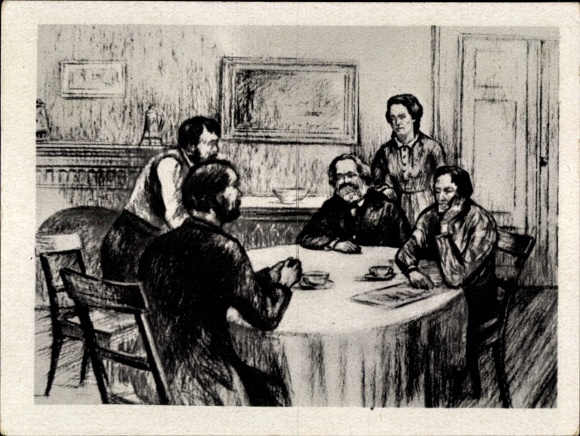 Collection picture history of the German labor movement Part II Picture 2, Marx with communards