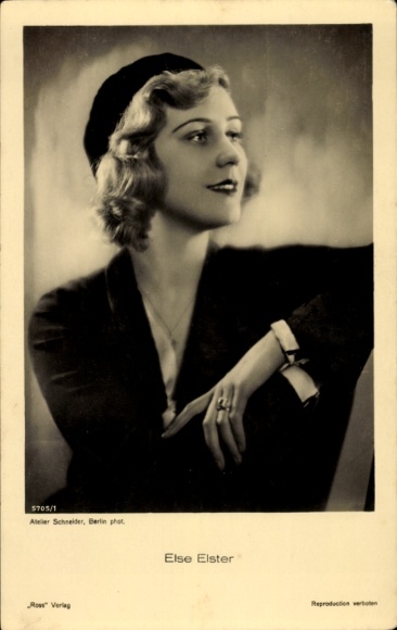 Postcard actress Else Elster, portrait