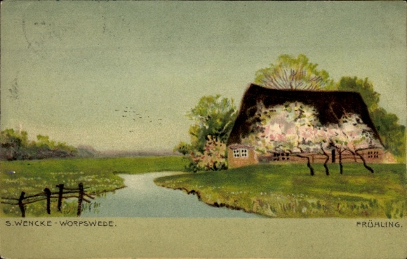 Artist Postcard Wencke, Worpswede, Spring