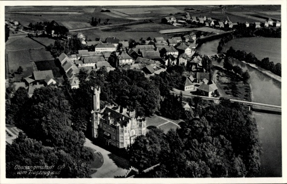 Ak Oberlangenstadt Küps im Frankenwald Bayern, Fliegeraufnahme