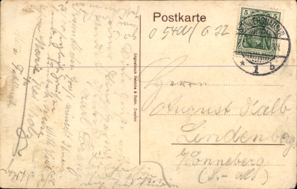 Postcard Sondershausen in the Kyffhäuserkreis Thuringia, Güntherstraße