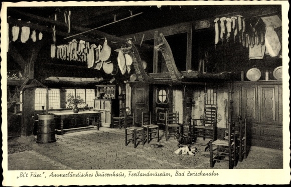 Postcard Bad Zwischenahn in Lower Saxony, Bi&#39;t Füer, Ammerland farmhouse, open-air museum